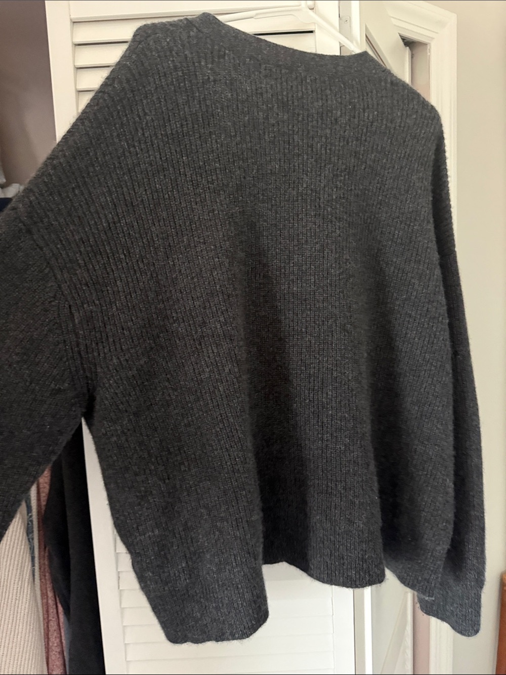 Quince Mongolian Cashmere Fisherman Boxy Cropped Cardigan Sweater - Picture 4 of 4